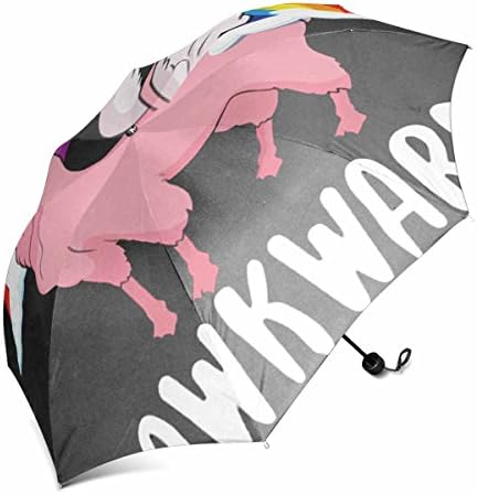 huaxingkeji Art Compact Travel Foldable Umbrella Windproof Protection Sun Rain Umbrella