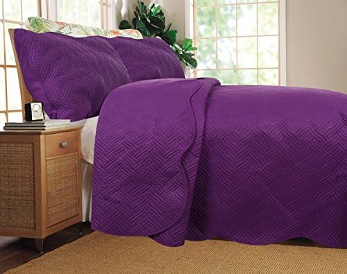 DaDa Bedding Collection Bedspread, Purple, California King