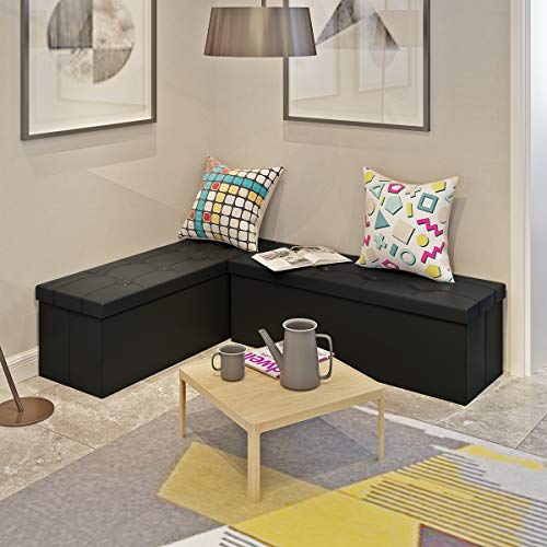 6 Leather+Folding+Storage+Ottoman+Footrest