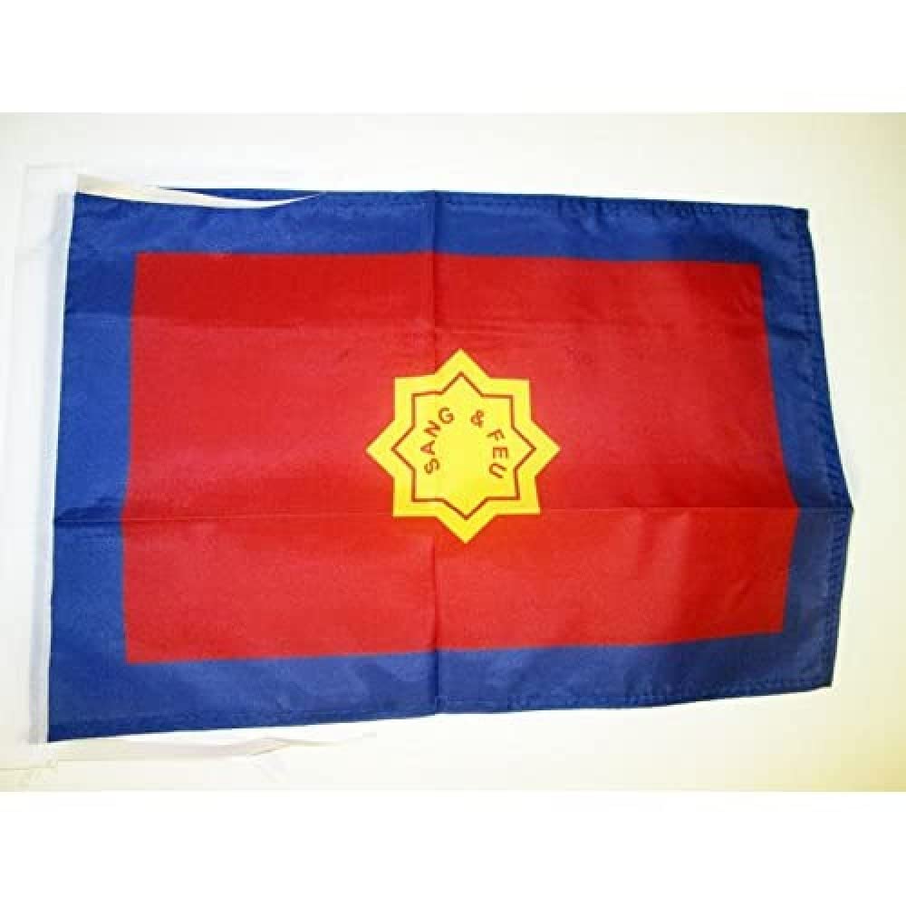 AZ FLAG - Salvation Army Flag - 18'' x 12'' - 100% Polyester catholic organisation of SA Small Banner with Two Cords - Fade Resistant - Vivid Colors - 18x12 in - 45x30 Cm — image 1