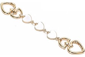 PYIDI Purse Strap Extender, Chain Strap for Purse, Bag Strap Extender, Purse Chain Extender, Chain Purse Strap, Bag Extender Purse Strap, Extender Purse Strap (White Heart)