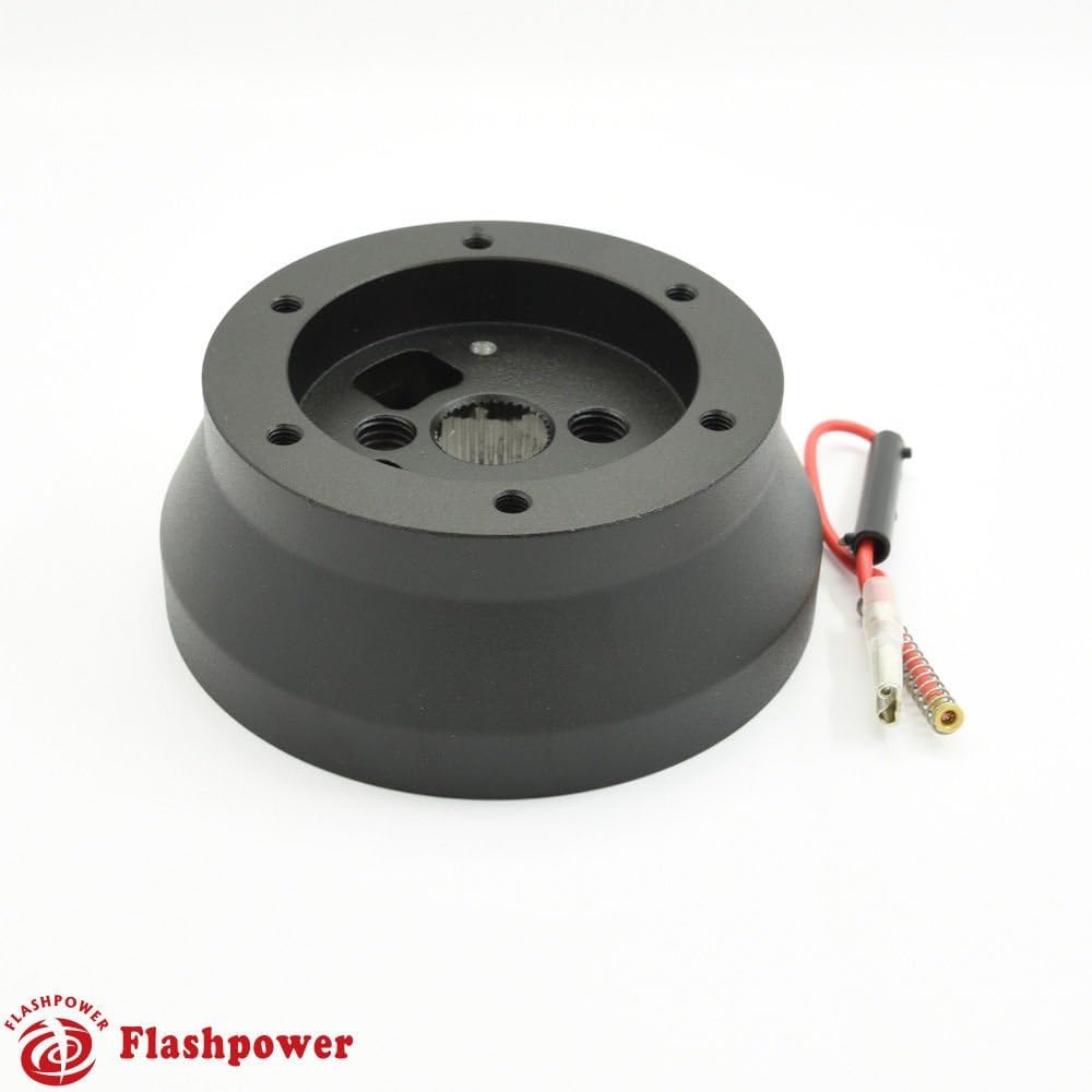 Flashpower Steering Wheel Short Hub Adapter Black used with Quick Release For Chevrolet GMC Jeep Pontiac