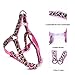 PAWZ Road Leopard Pet Leash Collar Harness Set Pink M