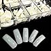 beYou 2PACK Natutal/Clear French 500 Artificial Fake Nails (Total 1000 Tips) 10Sizes With Clear Plastic Cases For Nail Salon Nail Shop (French)