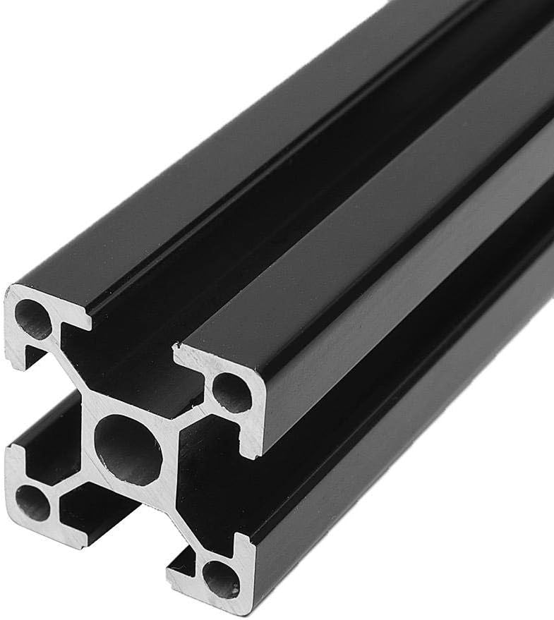 TOOLOOK Black 100-1200mm 2020 T-slot Aluminum Extrusions Aluminum Profiles Frame for CNC Laser Engraving Machine (1000mm)