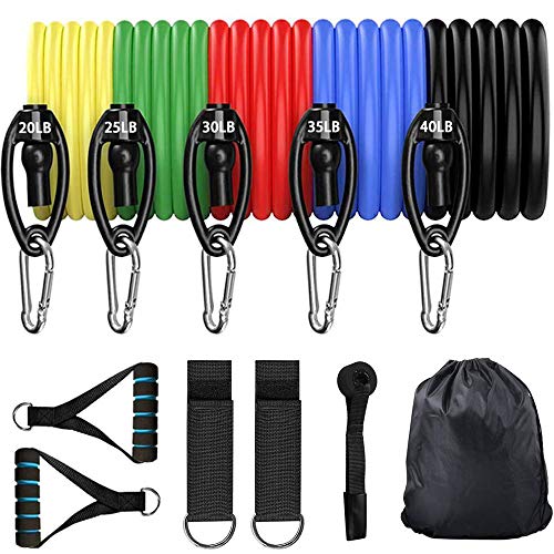 KIKAL-Resistance-Bands-Set-Exercise-Bands-with-Handles-Door-Anchor-Carry-Bag-Legs-Ankle-Straps-for-Resistance-Training-Physical-Therapy-Home-Workout-Yoga-Pilates