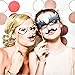 108 PCS Fake Mustaches, Mustache Party Supplies Costume Facial Hair Face Mustaches Bulk Fakes Mustache Kids Self Adhesive Novelty for Adults Mexican and Cinco de Mayo Party Costume