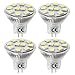 LE 4 Pack 1.8W MR11 GU4.0 LED Bulbs, 20W Halogen Bulbs Equivalent, GU4 Base, 165lm, 12V AC/DC, 120 Degree Flood Beam, Daylight White, 6000K, LED Light Bulbs