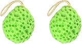 Omenluck 2pc Bath Loofah Sponge Mesh Shower Puff Ball Exfoliating Green 10.3CM view 1