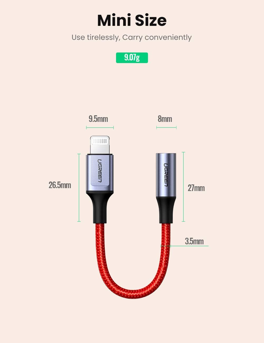 UGREEN Headphones Adapter for Apple MFi Certified iPhone Lightning to 3.5mm Jack Converter Compatible for iPhone 12 Mini 12 Pro Max 11 Pro Max X XR XS iPhone 7 7P 8 8P: Electronics