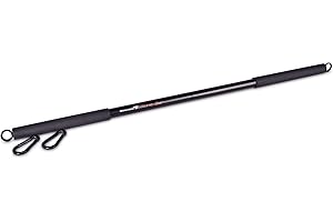 BIONIC BODY 36 Inches Light Weight Resistance Training Straight Bar – Fits All Resistance Bands/Accessories with Carabiners BBEB-020
