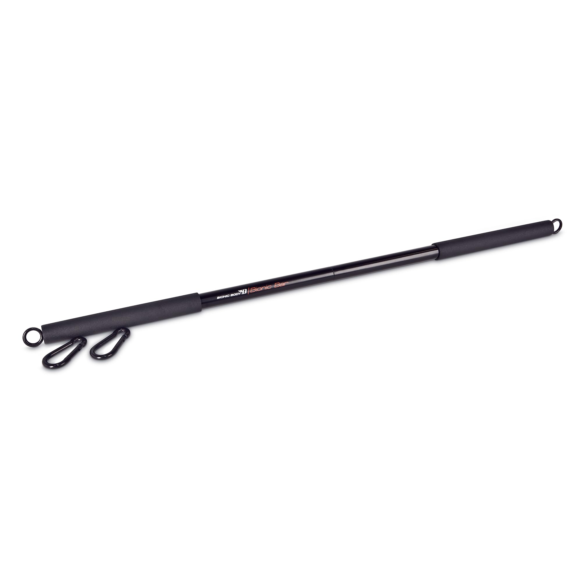 BIONIC BODY 36 Inches Light Weight Resistance Training Straight Bar – Fits All Resistance Bands/Accessories with Carabiners BBEB-020