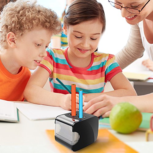 Electric Pencil Sharpener, Battery Operated or USB Heavy Duty Colored Pencil Sharpener for Kids, Artist, Student and Professionals