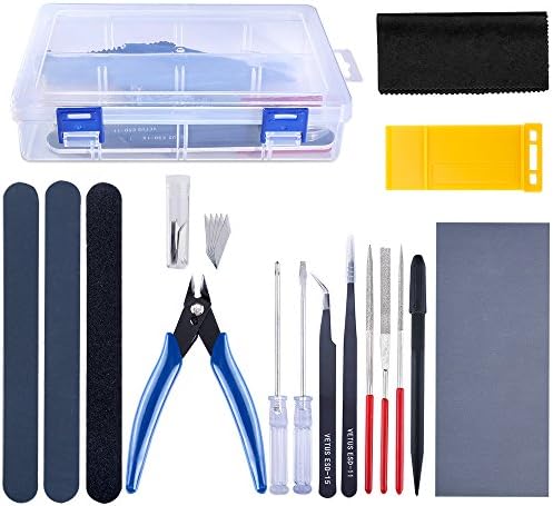 Biging 25 Pieces Model Tools Kit Hobby Building Tools Craft Set for Basic Model Building Repairing and Fixing