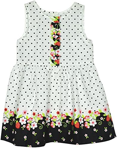 Samara Baby Girls Strawberry Dot Dress 24 Months White/black