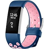 HUMENN For Fitbit Charge 2 Bands, Replacement Accessory Sport Strap Band for Fitbit Charge 2 HR Large Small