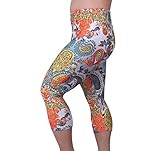 Zerdocean Women's Plus Size Lightweight Printed Capri Leggings style-027 2X