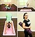 Eco Friendly Two Layer TPE Premium Yoga Mat with Carry Strap by YogiMall, Free of PVC and Other Toxic Chemicals, Non-Slip, Extra Long 72