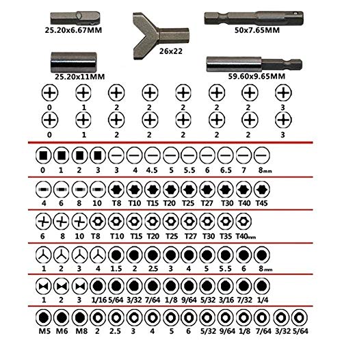 FLY MEN Professionelle Werkzeuge Schraubendreher-Satz 100 in 1 Destornillador Multifunktions Präzisions-Torx… – Bild 4