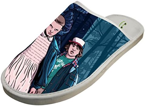 Things_x_Stranger Adult Unisex 3D Print Slippers for Womens (White)