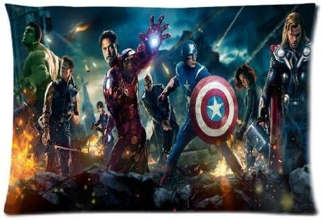 ZhouBrand Custom Marvel Comics Avengers 20 by 30 Inch Zippered Cotton And Polyester Rectangle Pillowcases Protector Case