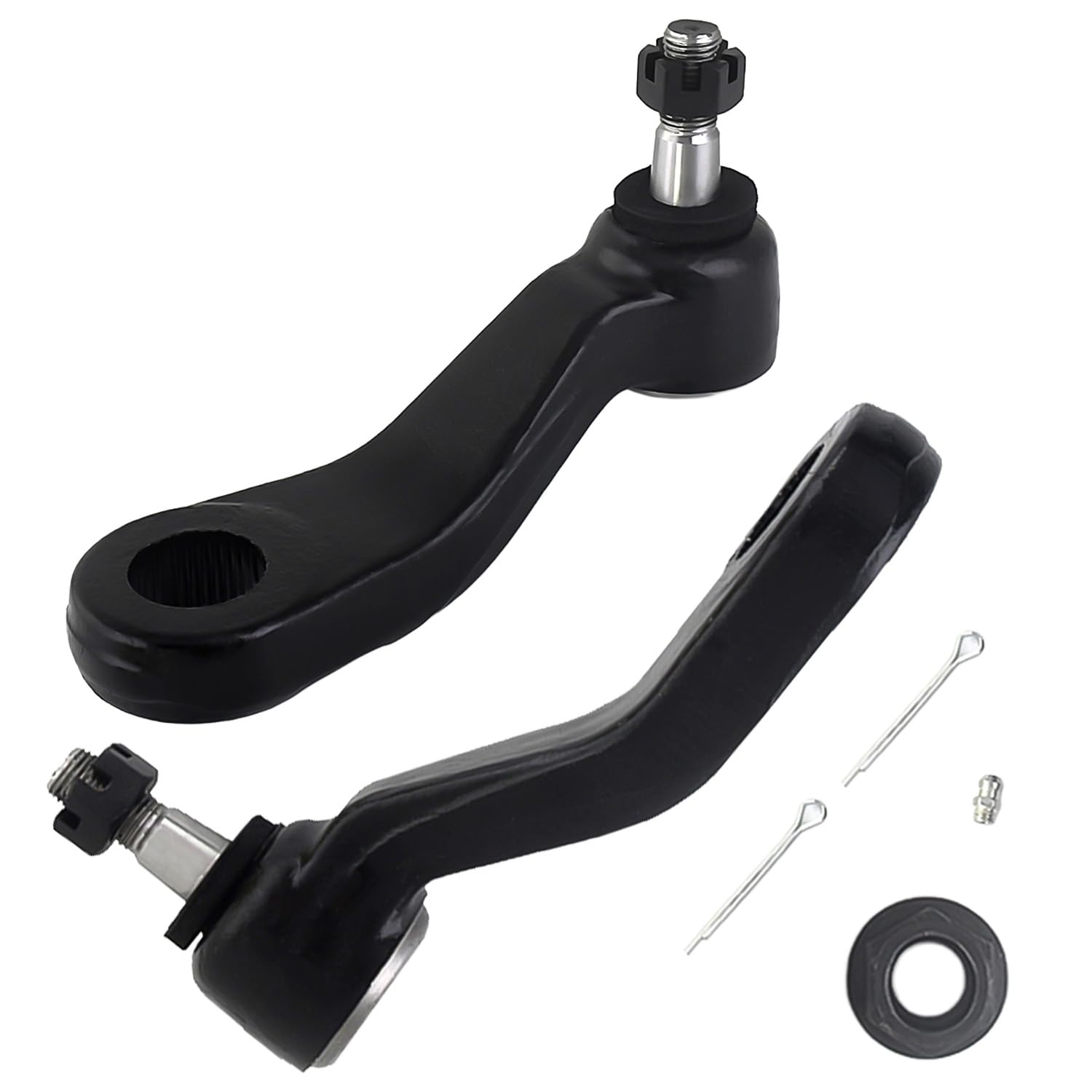 Photo 1 of Afa Motors 2PC K6534 K6536 Idler Arm Pitman Arm w/4 Grooves Kit For Chevy Silverado 1500 Tahoe Suburban 1500 Avalanche 1500 For GMC Sierra 1500 For Cadillac Escalade Replacement Suspension kit