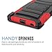 Sony Xperia Z5 Case, MoKo Shock Absorbing Hard Cover Ultra Protective Heavy Duty Case with Holster Belt Clip + Built-in Kickstand for Sony Xperia Z5 5.2 Inch (2015) - Red