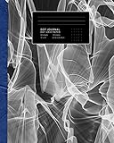 Dot Journal: Transparent fluidity artistic canvas 120 page Dot grid paper journal minimalist style sketchbook by Thread and paper Journals