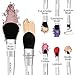 Miracos Makeup Portable Travel Face Makeup Brushes Kit with Case 5 Pcs - Synthetic Hair, White
