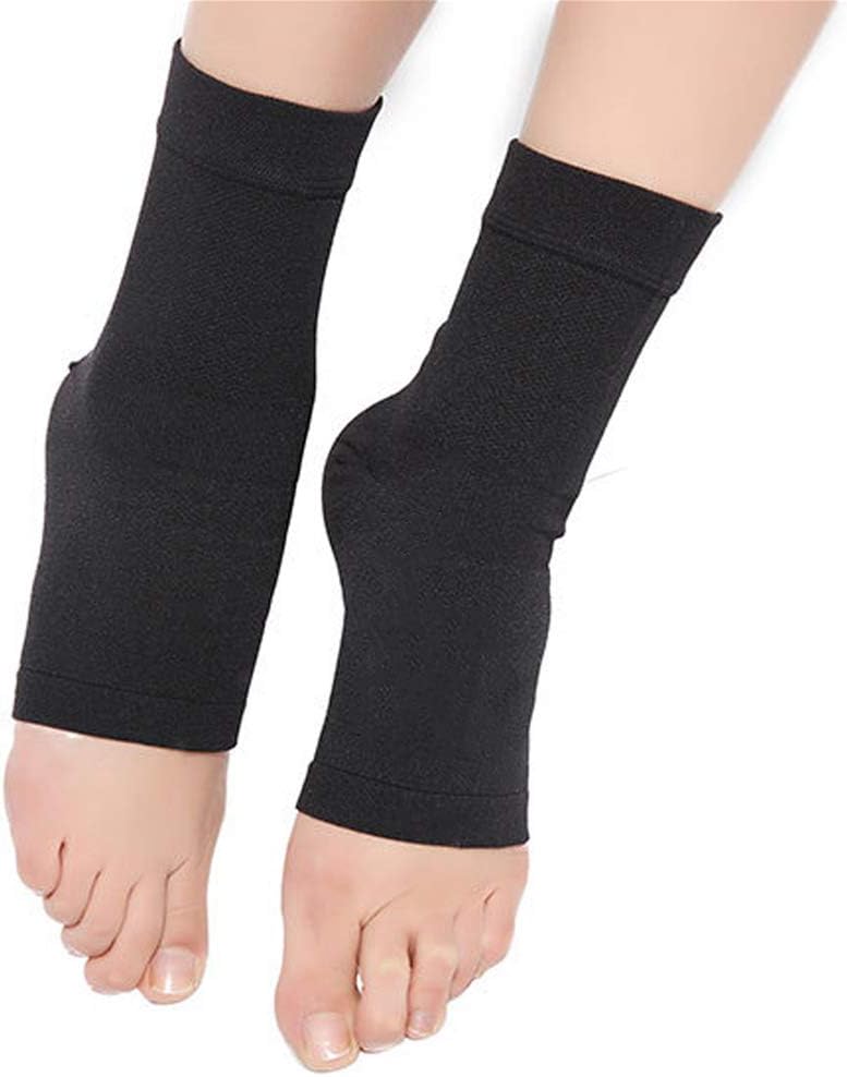 SPOTBRACE Medical Compression Breathable Ankle Brace, Elastic Thin Ankle Support, Pain Relief Ankle Sleeve for Unisex Ankle Swelling, Achilles Tendonitis, Plantar Fasciitis and Sprained - Nude,1 Pair