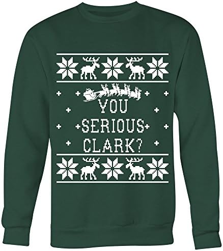 You Serious Clark? Unisex Ugly Christmas Sweatshirt - Christmas Vacation Quote