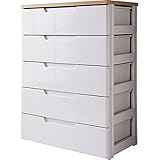 アイリスオーヤマ チェスト 木天板 5段 幅73×奥行41×高さ103.5cm ホワイト/ペアー HG-725B