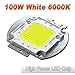 Hontiey High Power LED Chip 100W Pure White Light 6000K-6500K Bulbs 100 Watt Beads DIY Spotlights Floodlight COB Integration Lamp SMD