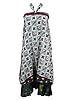 Womens Wrap Around Skirt Floral Printed Vintage Sarong Silk Sari Magic Wrapskirts
