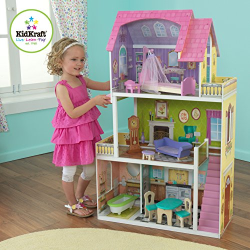 KidKraft Florence Wooden Large 3Story Dollhouse for 12Inch Dolls