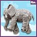 Big Soft Baby Elephant Plush Toy – Stuffed Elephant Cushion Doll Toy for Kids – Perfect Gift for Baby Shower, Birthdays, Children, Grand Sons/Daughters - Grey