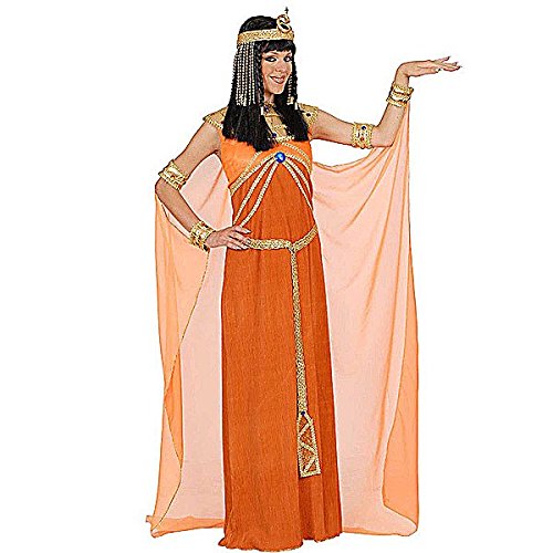 Ladies Queen Of Egypt Dress Orange Costume Large Uk 14-16 For Egyptian Ancient