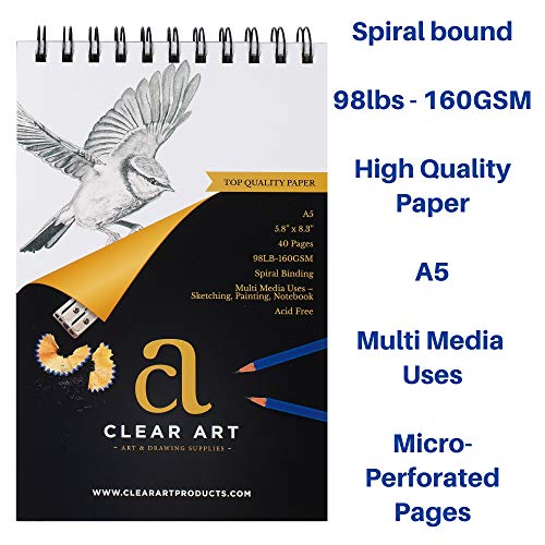 Drawing Kit Drawing Pencils Sketch Pencils 36 Piece Sketch Kit with Case A5 Sketch Pad