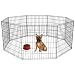 BestPet 24 Tall Foldable Dog Playpen Crate Fence Pet Kennel Play Pen Exercise Cage 8 Panel Black