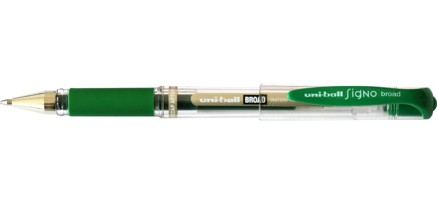 Uni-Ball 1 mm Signo Broad Rollerball Pen - Green