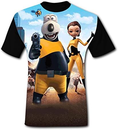 Customize Golden-backkom-bear Fashion Short Sleeve Printing T-shirts Mens Tees M