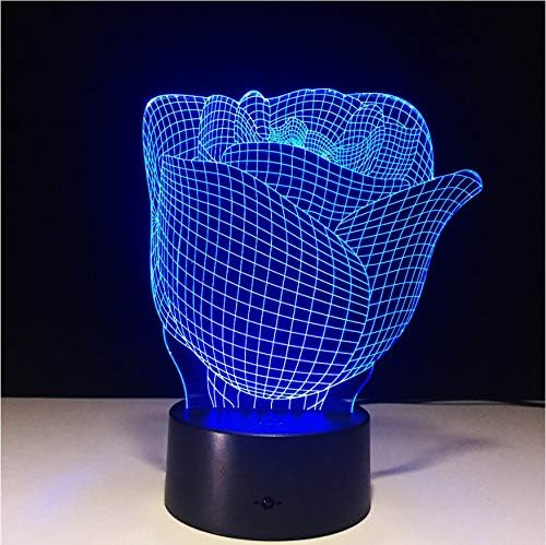 Table Lamps Flower USB 3D Led 7Color Lamp Night Light for Children Gift Home Decor