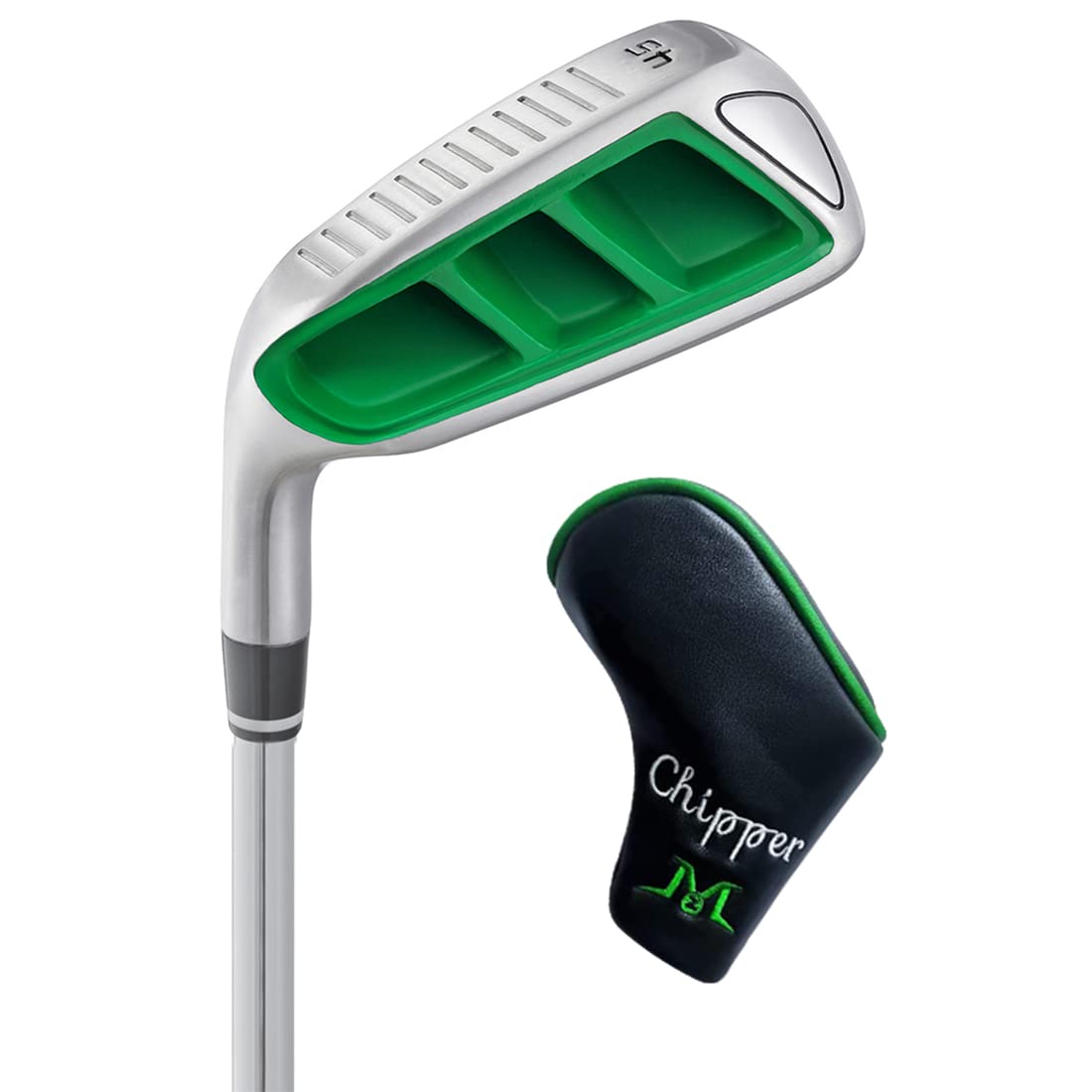 MAZEL Golf Chipper Club for Men,Golf Wedge 35,45,55,60 Degree,Right & Left Handed 35 Inch (Green, Stainless Steel, Regular, 45, Degrees, Left)