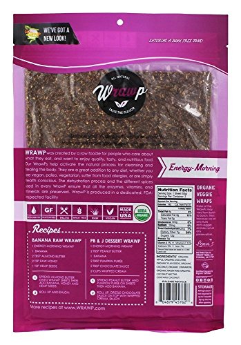 Wrawp Organic Veggie Flatbread, Energizing Morning, 5.9 Ounce - Thumbnail 5