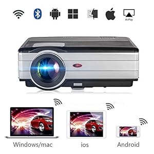 女性が喜ぶ プロジェクタwifi Bluetooth対応 Android搭載 40ルーメンhd ホームシアター ワイヤレスプロジェクター Led Lcd 大画面 スマートフォン Pc Mac Ps4 Wii Xboxなど接続可 ビデオゲーム 重低音スピー その他