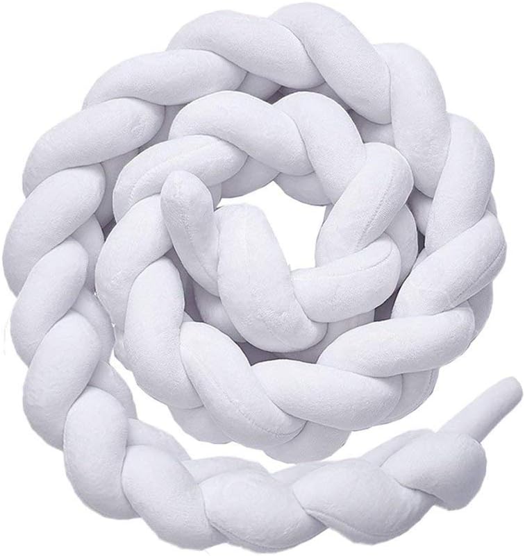 baby crib solid braided bumper