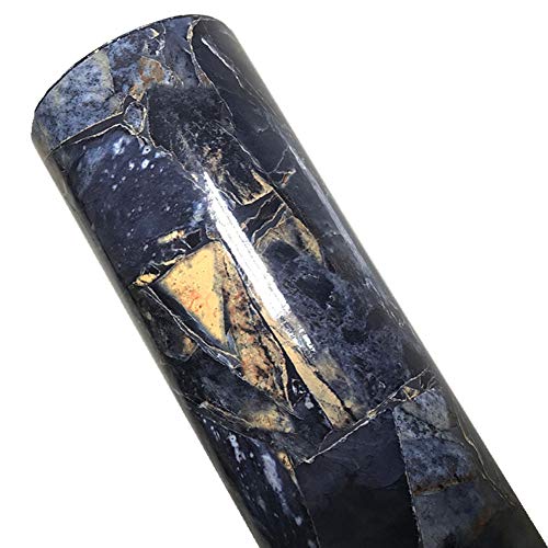 image for Moyishi Blue Stone Look Marble Gloss Film Vinyl Self Adhesive Counter 