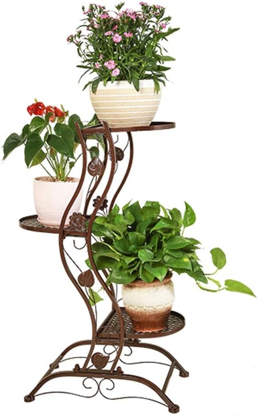 Jardinería Puesto De Flores Hierro Forjado De Múltiples Capas ...