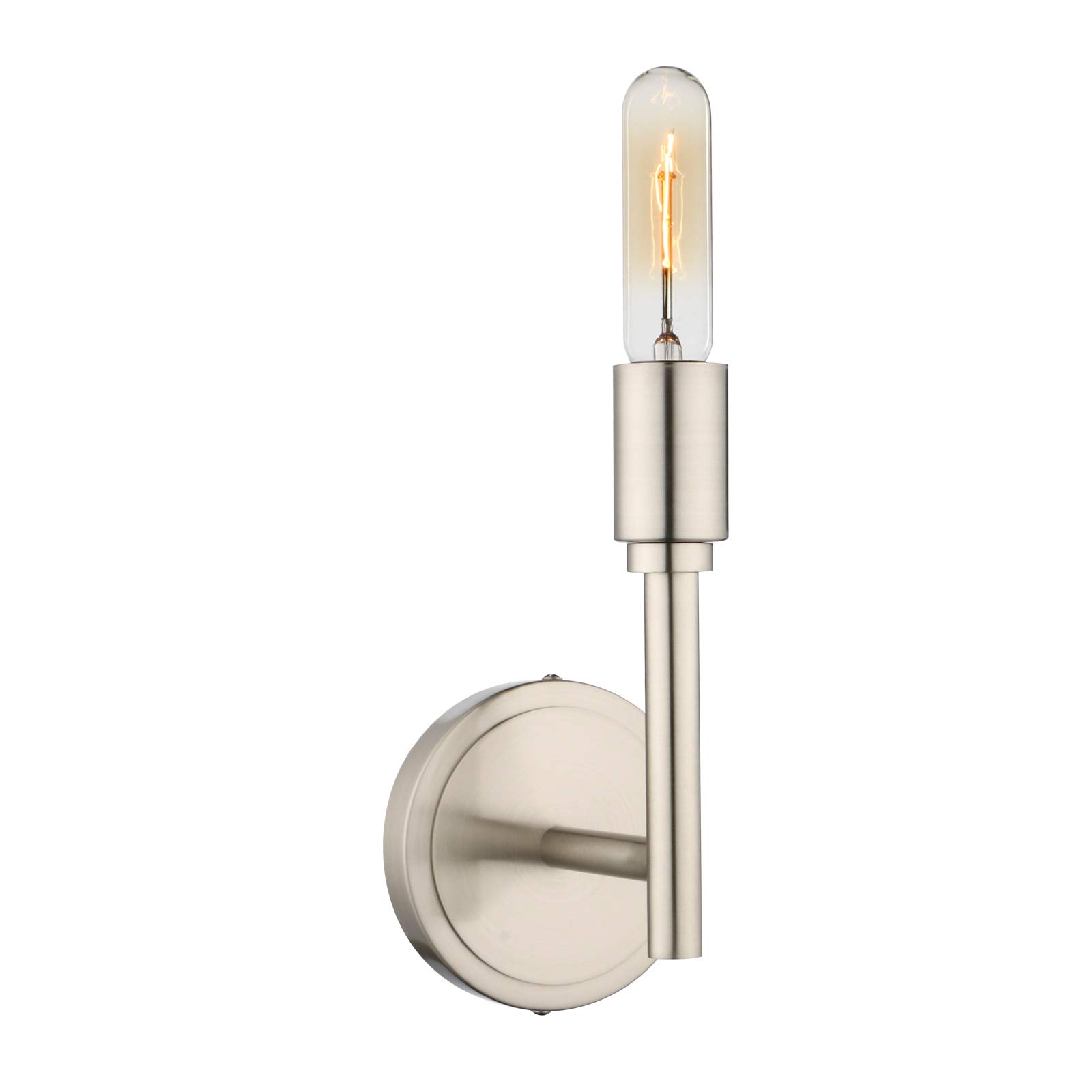 Phansthy Wall Light Retro Industrial Style Indoor Sconces Vanity Mirror Lighting Fixture Single Light Head E27 (Brushed)