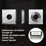 ZYWUOY Carbide Inserts 14x14mm Square 4-Edge Cutters Set of 10 for Lathes view 9
